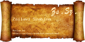 Zsilavi Szabina névjegykártya