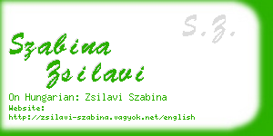 szabina zsilavi business card